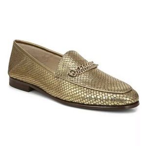 SAM EDELMAN Metallic Snake Print Lorenzo Loafer 8